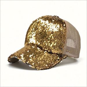 Customize Plain Paillette Stage Show Shiny <b>Glitter</b> Fancy Sequin Bling Baseball Cap 100% Polyester Common - Product Image 5