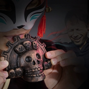 Silbato de la Muerte con Calendario Azteca Vintage, Escultura Multicalavera, Ruido de Grito Fantasmal, para Regalo de Halloween, Juguete Novedoso para el Hogar - Product Image 6