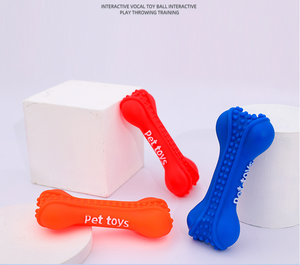 Giocattolo da masticare interattivo in vinile per cani a forma di osso diretto in fabbrica - Product Image 4