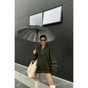 Sudadera básica estampada color caqui Eyyo para mujer, sudaderas con capucha y sudaderas para mujer - Product Image 5