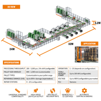 Ligne de tri, réparation et recyclage automatique de palettes FENGKAI SF5000, récupération de 60 % des palettes endommagées, capteur de signalisation, économie de main-d'œuvre, CE ISO