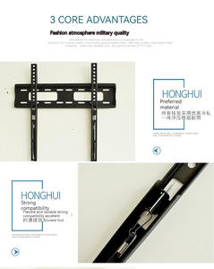 Support mural LED pour écran LCD, télécommandé, support mural, crochet anti-chute, support mural pour TV - Product Image 2