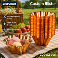 Barquette à glace personnalisée en blister - Barquette en blister en plastique jetable de qualité alimentaire PP PET pour l'emballage des aliments congelés