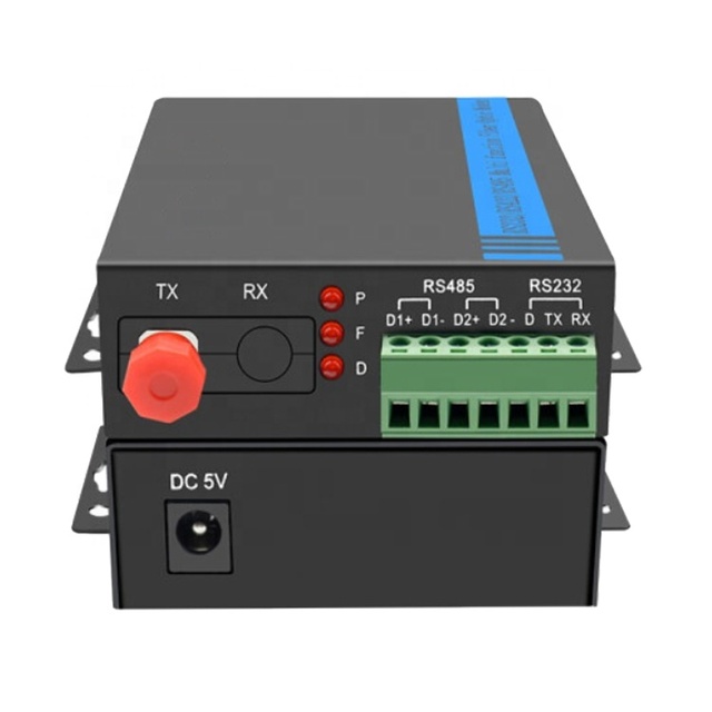 RS232 RS485 RS422 to Fiber Converter 3 in 1 RS-232/485/422 Serial Data to Optic Fiber Modem Encoder