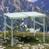 Table de pique-nique portable en aluminium, design moderne, pour l'extérieur, meuble de camping pliable et facile à transporter pour dîner ou camping