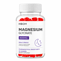 Gummies de glycinate de magnésium OEM 400 mg – Supplément de magnésium chélaté à absorption élevée pour le sommeil, la relaxation musculaire et la récupération – 60 unités