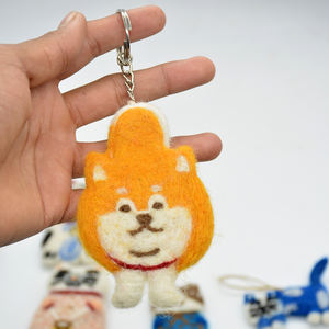 Hot Selling <b>Cat</b> Design Keychain Handmade Felt and Soft <b>Plush</b> Toys Keychain, 100% Natural Material - Product Image 1