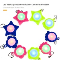 Pendentif LED en silicone en forme de dessin animé pour animaux de compagnie, étiquette d'identification lumineuse pour chiens et chats, lumière de sécurité extérieure clignotante, fonction anti-perte, vente en gros d'usine