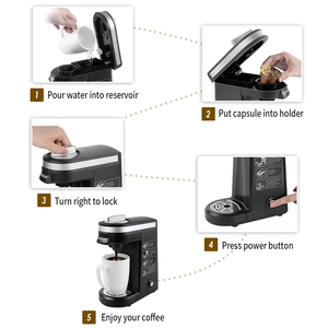 <span class=keywords><strong>Machine</strong></span> à café expresso et cappuccino de qualité supérieure, nouvelle génération, pour la famille, avec réservoir d'eau de 3,5 bars et 12 oz - Product Image 4