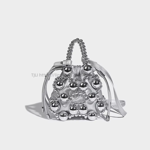 Design High-End Satchel Crossbody Bag Fashionable Versatile Beaded Bag Exquisite Cut Bead Woven PU <b>String</b> Tanjing - Product Image 6