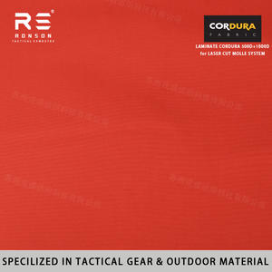 Tela Táctica Laminada de Color <span class=keywords><strong>Rojo</strong></span> 500D+1000D, Tela Combinada Laminada de Cordura Resistente para Sistema Molle, en Existencia - Product Image 4