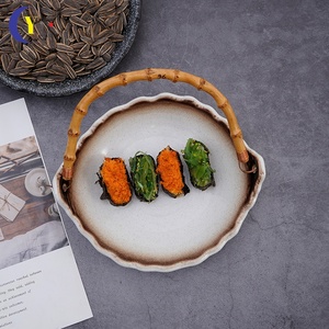 Japanese Ceramic <b>Bamboo</b> Hanging Household Tableware Dried Fruit Plate - Product Image 2