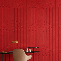 Panneau Acoustique Rainuré Écologique 100% Fibre de Polyester PET NRC 0.9 pour Mur, Vente en Gros, Usine OEM