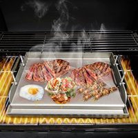 Moderne Tischplatte aus massivem Edelstahl Grill platte Universal größe Kleine Grill platte Gas Holzkohle grills GS-zertifiziertes Eisen metall