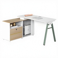 Bureau de travail en bois pour employés, cloison de bureau pour ordinateur, poste de travail moderne en forme de L, meubles de bureau, table pour le personnel
