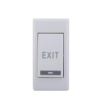 Botón de Liberación para Sistema de Control de Acceso de Forma Estrecha, Fabricado en Material ABS, con Contactos NO/NC/COM de Montaje Superficial