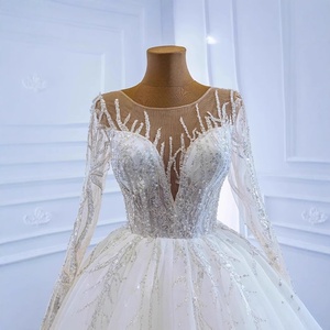 <span class=keywords><strong>Robe</strong></span> de mariée principale sexy avec <span class=keywords><strong>voile</strong></span> de dentelle <span class=keywords><strong>en</strong></span> V profond français New Bride's Forest Style Super Fairy Slimming Ceremony Veil - Product Image 4