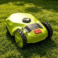 Tondeuse à gazon robotisée à batterie lithium 24V avec largeur de coupe de 160 mm, fonctionnement par fil de délimitation et hauteur réglable pour l'entretien des pelouses domestiques