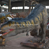 Tatil Köyleri veya Çocuklar İçin Gerçekçi Dinozor Robotu Olarak Kullanılabilen Büyük Animatronik Karnotaurus Modeli