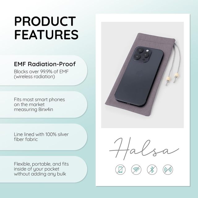 Emp Shield Bag for Cell Phone Signal Blocking Anti-EMP Pouch Protection Case Against Radiation, EMF, 5G, RFID,EMF Shield Sleeve