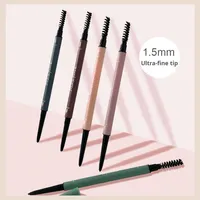 Crayon à sourcils double embout ultra-fin, imperméable, longue tenue, anti-bavures, cosmétiques de beauté authentiques en gros