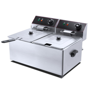 <span class=keywords><strong>Tarzan</strong></span> 6L Friteuse Électrique Commerciale Table Top Friteuse Double Réservoir Machine Pour Les Ventes Chip Poulet Et Friteuse - Product Image 2