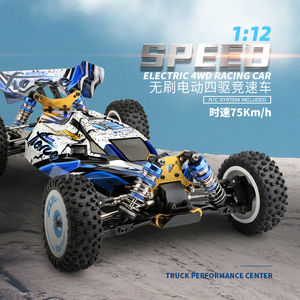 Wltoys-coche eléctrico de Control remoto de alta velocidad, juguete sin escobillas, <span class=keywords><strong>124017</strong></span>, 1/12G, 4WD, 75kmh, 2022, 2,4 - Product Image 2