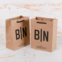 Emballage de boisson alimentaire kraft brun Sac en papier cadeau shopping avec logo personnalisé pour vêtements bijoux