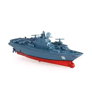 set mini tekne Suppliers-RC radyo kontrollü Mini savaş gemisi savaş gemisi fırkateyn, gemi, tekne, komple Set ile entegre pil, 2.4 GHz uzaktan kumanda