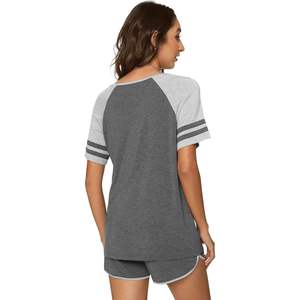 Ensemble de vêtements de nuit rafraîchissants pour femmes en viscose de bambou, haut à manches courtes et short, tailles S-XXL - Product Image 3