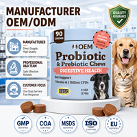 Friandises à mâcher probiotiques et prébiotiques pour chiens et chats, soutien digestif, santé intestinale, supplément, friandises molles, nutrition animale, fabricant OEM