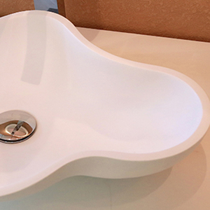 Baño <span class=keywords><strong>de</strong></span> arriba contra cuenca forma <span class=keywords><strong>de</strong></span> flor <span class=keywords><strong>diseño</strong></span> moderno superficie sólida lavabo resina fregadero <span class=keywords><strong>de</strong></span> piedra - Product Image 5