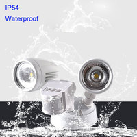 Lampe murale LED à double capteur pour le jardin Projecteur LED extérieur de sécurité réglable pour escaliers de couloir, entrepôt