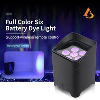AICPOSE Contrôle DMX Scène 6x18w Éclairage sans fil à batterie avec Flight Case Rgbwa UV Batterie Par Lights