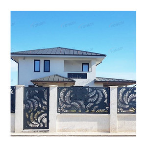 แผ่นผนังตกแต่งอะลูมิเนียมเคลือบผง ตัดด้วยเลเซอร์ CNC บนเหล็กคอร์เทนสมัยใหม่ ใช้เป็นฉากกั้น รั้ว - Product Image 2