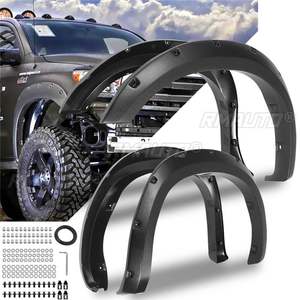 Garde-boue et extensions d'ailes pour Toyota Tundra 2007-2013, protection anti-éclaboussures noire pour les versions Base, SR5, Platinum, Limited - Product Image 4