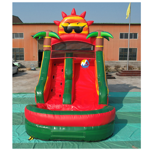 Toboggan aquatique gonflable portable pas cher avec piscine, parc aquatique commercial en PVC pour enfants, pour jardin - Product Image 2