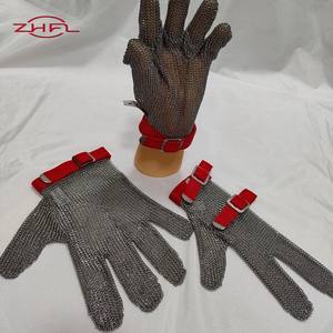 Guantes Resistentes a Cortes de Acero Inoxidable de Alta Resistencia, Nivel 5 de EN388 / Nivel 9 de ASTM, Diseño de Malla Metálica Resistente a la Abrasión - Product Image 2