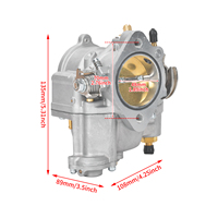 Kit de carburateur de moto 11-0420 Shorty pour Harley Electra Glide Road King Fatboy Sportster Buell Firebolt Cyclone 1978-2005