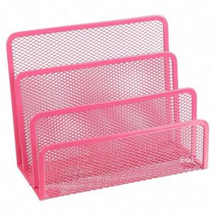 Office Storage Stationery Morden Metal Multifunction Desktop Paper <b>File</b> <b>Organizer</b> Mesh Desk <b>Organizer</b> Document Letter Holder - Product Image 5