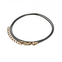 Fermoir mousqueton en bronze antique 1.5mm Corde de cire Composants de bijoux de bricolage Collier élégant Cordon et résultats