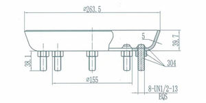 <span class=keywords><strong>Bride</strong></span> de vanne d'urgence de 4 pouces pour camion-citerne, <span class=keywords><strong>bride</strong></span> inférieure du réservoir de carburant - Product Image 3