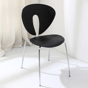 Dining Chair Plastic With <b>Backrest</b> Multi Color For Dining Room And Commercial Use - Product Image 2