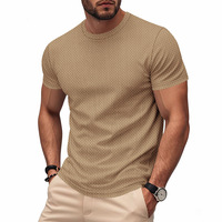 Ventes directes d'usine de vêtements de sport en polyester de haute qualité, chemises décontractées et respirantes pour hommes, fitness à manches courtes, séchage rapide