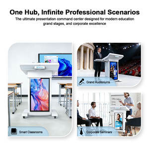 Podium numérique professionnel avec livraison audio claire et levage automatique pour des présentations et des discours efficaces - Product Image 6