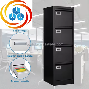 Armoire de classement en acier moderne à 4 tiroirs pour bureau à domicile et salon – Solution de rangement pratique en métal, directement de l'usine - Product Image 1