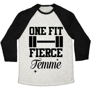 Camiseta de béisbol unisex One Fit Fierce Femme Tri-Blend - Product Image 3