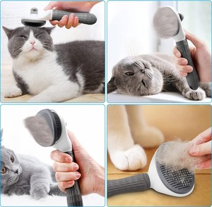 High Quality Metal Needle <b>Pet</b> Grooming Flexible Stainless Steel Comb Cat Dog Massage Hair Removal Knot Open Hair Removal <b>Brush</b> - Product Image 3