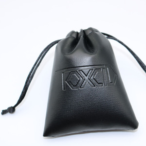 Black Emboss Leather <b>Drawstring</b> <b>Waterproof</b> <b>Bag</b> for Jewelry - Product Image 3