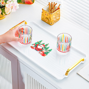 Christmas <b>Plastic</b> Serving <b>Tray</b> With Santa Design For Dessert Candy Cake Hotel Use - Product Image 2